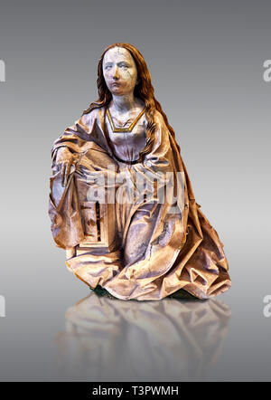 Dipinto statua in alabastro della Vergine dell'Annunciazione, realizzato intorno al 1495 da Tilman Riemenschneider di Heiligenstadt im Eichsfeld, Germania lo stat Foto Stock