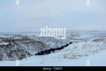 Vista panoramica del Parco nazionale Badlands Foto Stock