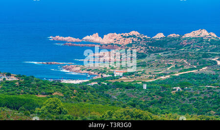 Paesaggio della Costa Paradiso, l'isola di Sardegna, Italia Foto Stock