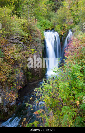 Roughlock cade in Spearfish Canyon, Black Hills National Forest, il Dakota del Sud, STATI UNITI D'AMERICA Foto Stock