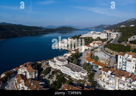 Neum Baia a Mare Adriatico, Bosnia Erzegovina Foto Stock