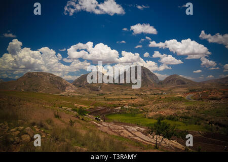 Paesaggio di Andringitra mountain range a Ihosy, Madagascar Foto Stock