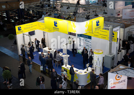 Impressioni di diversi automazione integrata, motion e rigidi e fabbrica digitale e integrato in materia di energia agli stand alla fiera di Hannover Foto Stock