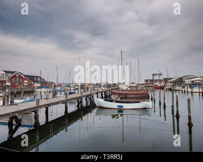 Piccolo porto di Juelsminde vicino a Vejle, Danimarca Foto Stock