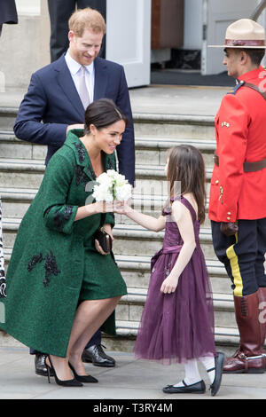 Il principe Harry e Melissa Markle lasciare il Canada casa sulla giornata del Commonwealth. Dotato di: il principe Harry, duca di Sussex, Meghan, duchessa di Sussex, Meghan Markle dove: Londra, Regno Unito quando: 11 Mar 2019 Credit: WENN.com Foto Stock