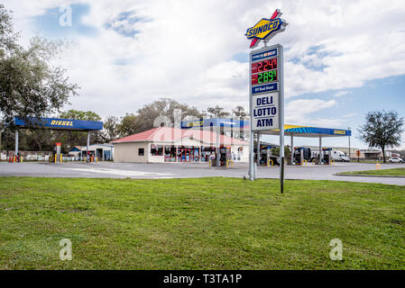 Florida Gas Station Foto Stock