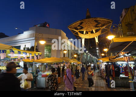 Crepuscolo presso il Mercato Centrale, Kuala Lumpur, Malesia Foto Stock