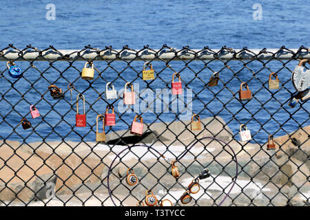 Amore si blocca all'ingresso Manasquan, punto piacevole spiaggia, New Jersey, STATI UNITI D'AMERICA Foto Stock