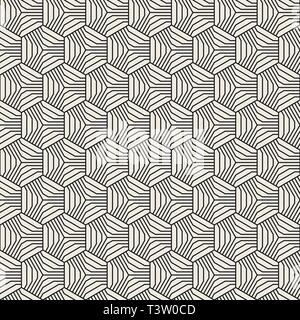 Vector seamless pattern. Moderna ed elegante struttura. Geometrica ripetizione di piastrelle da linee sottili. Contemporary graphic design. Illustrazione Vettoriale