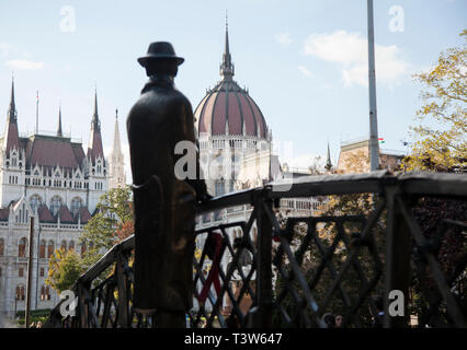 BUDAPEST, Ungheria - 22 settembre 2017: Imre Nagy è stato il Primo Ministro di Ungheria in due occasioni. Il suo secondo mandato è stato durante la rivoluzione nel 1956. Foto Stock