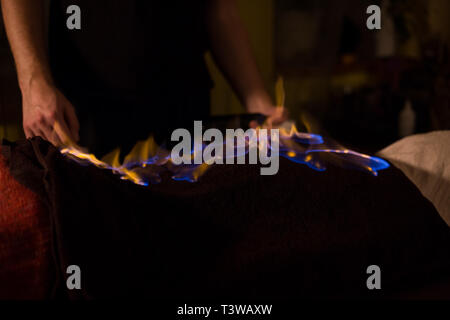 Incendio cinese massaggi e terapia Foto Stock