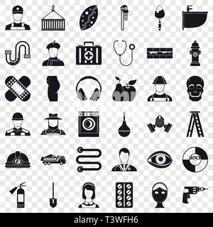 Professione diversi set di icone, stile semplice Illustrazione Vettoriale