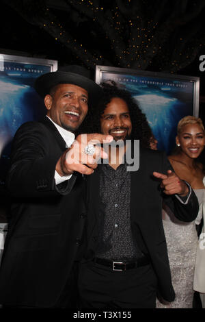 Westwood, California, Stati Uniti d'America. 11 apr 2019. Mario Van Peebles, Makaylo Van Peebles 04/11/2019 La premiere del "breccia" tenutasi presso il Regency Village Theatre di Los Angeles, CA Foto di Izumi Hasegawa/HollywoodNewsWire.co Credito: Hollywood News filo Inc./Alamy Live News Foto Stock