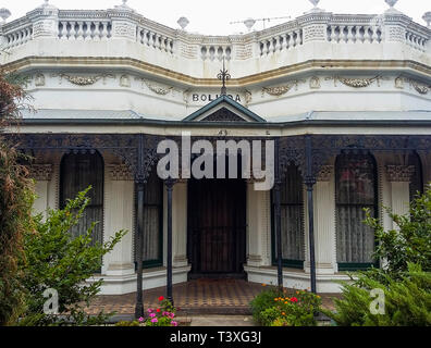 Italianamente vittoriana mansion nella zona suburbana di ascot vale, Melbourne, Australia Foto Stock