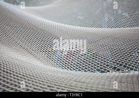 Una scala di 250m rimbalza net, il suo punto più alto sarà sospeso al di sopra del suolo, offrirà ai visitatori un esperienza unica al gioiello Changi Airport. Foto Stock