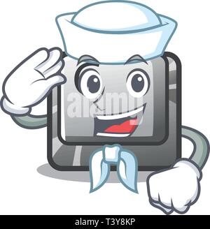 Pulsante marinaio C su un carattere della tastiera Illustrazione Vettoriale