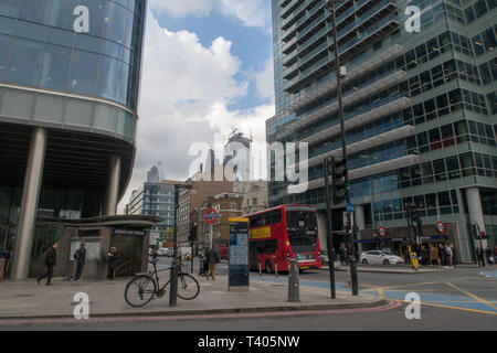 Aldgate East junction Foto Stock