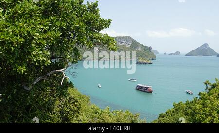 Spiaggia tropicale sul kok Mae Koh isola in Tailandia Foto Stock