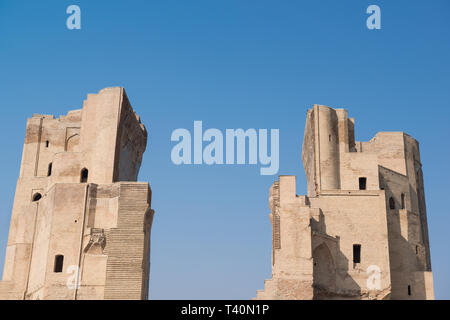 Grande portale Ak-Saray - White Palace di Amir Timur, Uzbekistan, Shahrisabz. Architettura antica dell Asia centrale Foto Stock