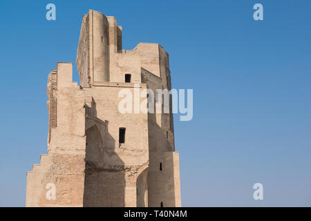 Grande portale Ak-Saray - White Palace di Amir Timur, Uzbekistan, Shahrisabz. Architettura antica dell Asia centrale Foto Stock