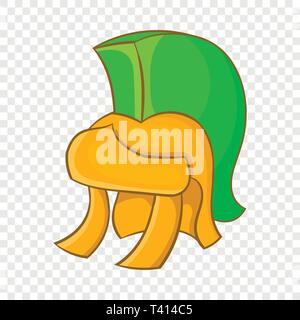 Antiquariato elmo romano icona, stile cartoon Illustrazione Vettoriale