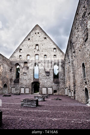 Antico rovinato S. Brigitta convento ( 1436 anno) nella regione di Pirita, Tallinn, Estonia Foto Stock