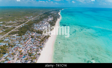 Africa insediamento locale a jambiani, Zanzibar Foto Stock