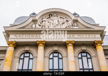 Museo nazionale d'arte della Lettonia entrata principale Foto Stock