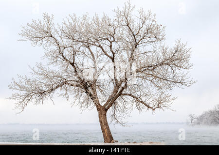 Gelido Lago di Hefner in Oklahoma City Foto Stock
