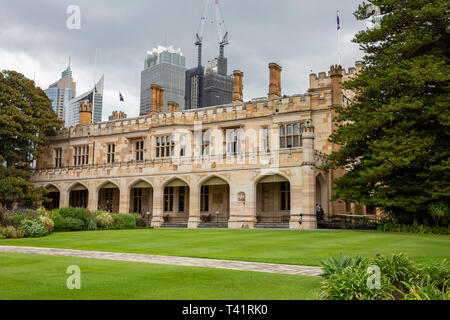 Government House di Sydney , casa del governatore generale del Nuovo Galles del Sud, Australia Foto Stock