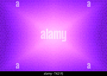 Abstract viola e rosa radiant gradiente dello sfondo. Texture con pixel blocchi quadrati. Mosaico. Foto Stock