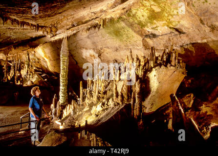 Alabama DeKalb County, Valley Head, Sequoyah Caverns grotta formazioni visitatori, visitatori viaggio viaggio turismo turistico punto di riferimento cultura c Foto Stock