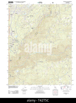 USGS TOPO Map California CA Stanislao 20120514 TM il restauro Foto Stock