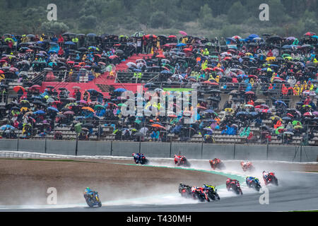 Valencia/Spagna - 11/18/2018 - i piloti che vanno in giro il famoso giro 13 al Ricardo Tormo Foto Stock