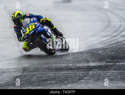 Valencia/Spagna - 11/18/2018 - La leggenda della MotoGP #46 Valentino Rossi (ITA, Yamaha) durante il GP di Valencia al Ricardo Tormo Foto Stock