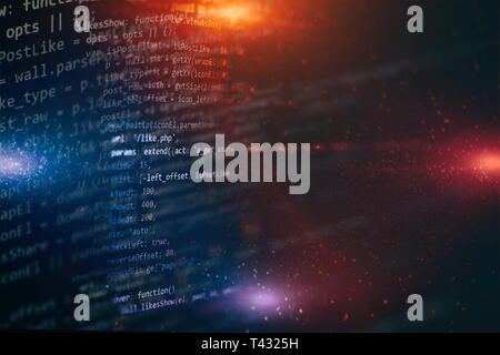 Testo di codice scritto e creato interamente da me. Foto Stock