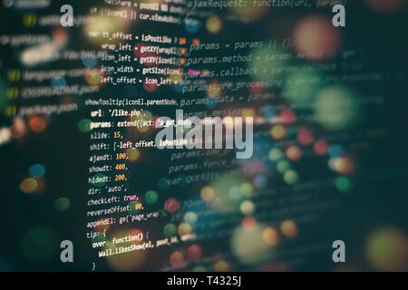 Testo di codice scritto e creato interamente da me. Foto Stock