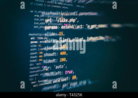 Testo di codice scritto e creato interamente da me. Foto Stock