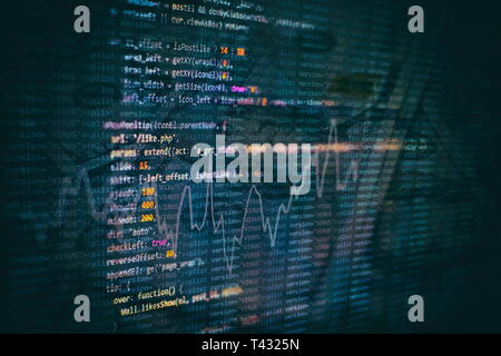 Testo di codice scritto e creato interamente da me. Foto Stock