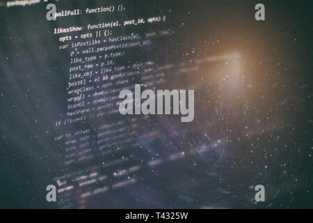 Testo di codice scritto e creato interamente da me. Foto Stock