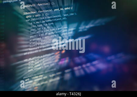 Testo di codice scritto e creato interamente da me. Foto Stock