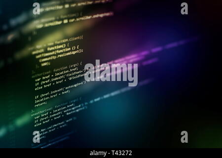 Testo di codice scritto e creato interamente da me. Foto Stock