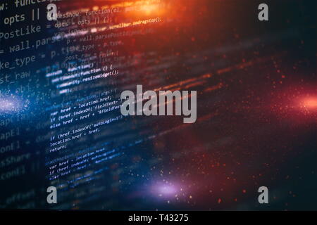 Testo di codice scritto e creato interamente da me. Foto Stock