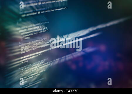 Testo di codice scritto e creato interamente da me. Foto Stock