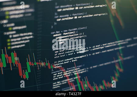 Testo di codice scritto e creato interamente da me. Foto Stock
