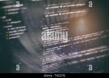Testo di codice scritto e creato interamente da me. Foto Stock