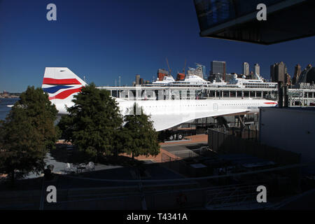 USS Intrepid Sea & Air Museum di New York City, Stati Uniti d'America Foto Stock