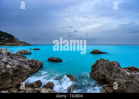 Agios Nikitas Spiaggia in Lefkada isola Grecia Foto Stock