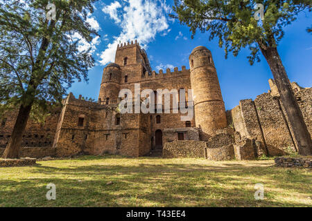 Fasil Ghebbi castelli di Gondar, Etiopia Foto Stock