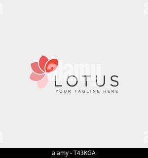 Flower floral linea premium di bellezza semplice modello di logo Illustrazione Vettoriale